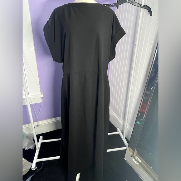 Fashion to Figure Split Front Black Knit Tunic Top NWT Bikercore Trendy layer - Picture 3 of 10